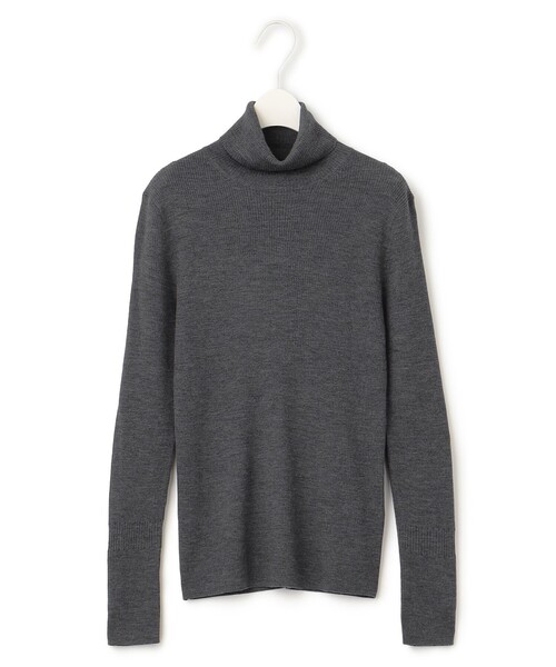 ICB Bicolor ウール　タートルネックニット バイカラー　ブルーキャメル ICB Bicolor ウール タートルネックニット バイカラー ブルーキャメル