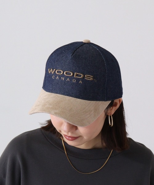 Woods（ウッズ） キャップ 帽子 メンズ WOODS WOODSスウェードデニム