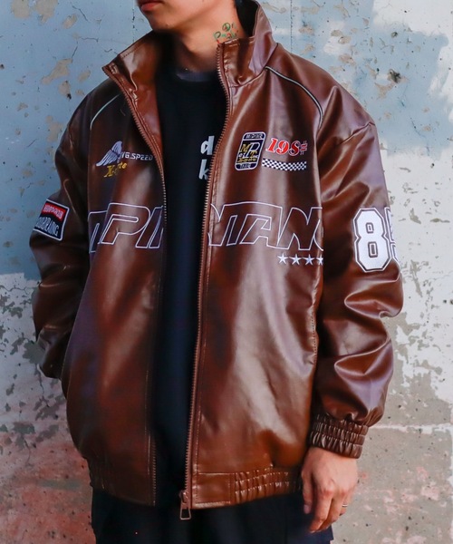 Bling Leads ブルゾン アウター Z)「BLINGLEADS」ABM21389 PUレザー