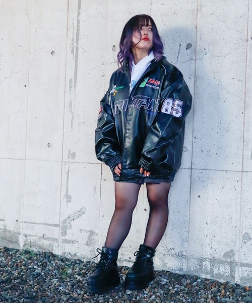 Bling Leads ブルゾン アウター Z)「BLINGLEADS」ABM21389 PUレザー