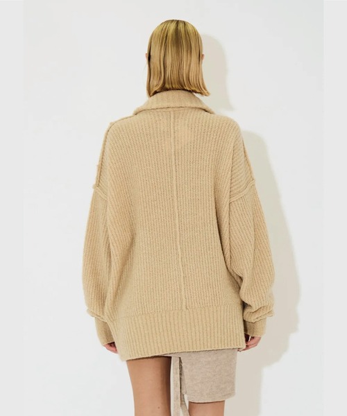 カーディガン DOUBLE ZIP WOOL KNIT CARDIGAN レディース : 79036259  