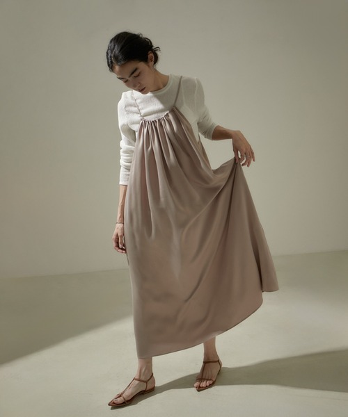 SALON adam et rope' ワンピース 「24SS」GENTLE SILK2WAYキャミ