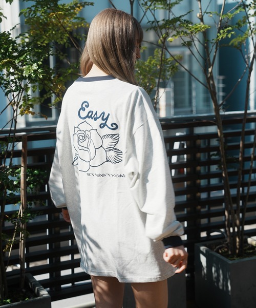 Tシャツ・カットソー Rose Ringer Tee JACKROSE tシャツ JE-RINGER ROSE LS TEE メンズ レディース