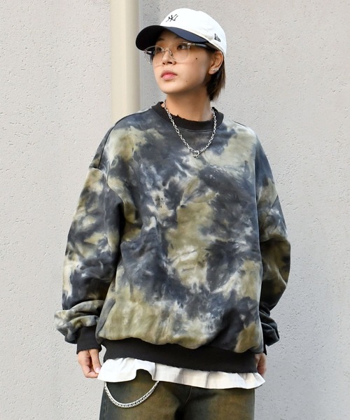 STONE クルーネック スウェットトレーナー タイダイ ウォッシュ STONE クルーネック スウェットトレーナー タイダイ ウォッシュ Tyca