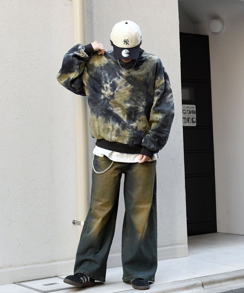 STONE クルーネック スウェットトレーナー タイダイ ウォッシュ Starting Over（スターティング オーバー） トレーナー スウェット