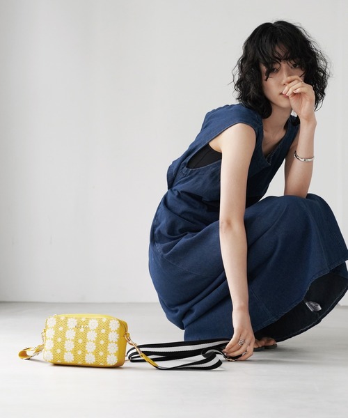 ポール&ジョー フラワーメタル ミニショルダー 黒 PAUL & JOE ACCESSOIRES ショルダーバッグ バッグ ＆ (ポール