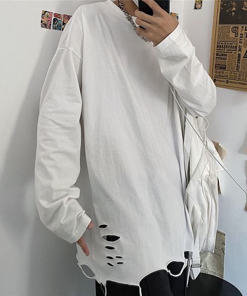 BENDER TOKYO tシャツ 「BENDER TOKYO」オーバーサイズ 裾ダメージ加工