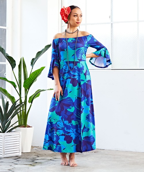 Maunaloa（マウナロア） ドレス 「Maunaloa」Ocean Blue Bird プア
