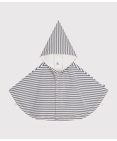 PETIT BATEAU（プチバトー） ポンチョ マリニエールベビーケープ 