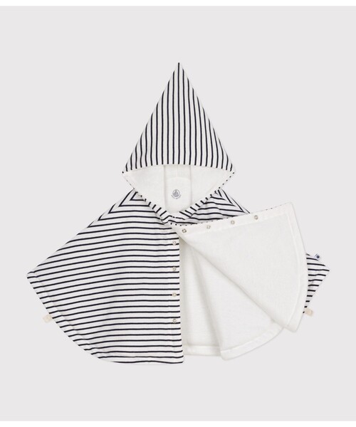 PETIT BATEAU（プチバトー） ポンチョ マリニエールベビーケープ 