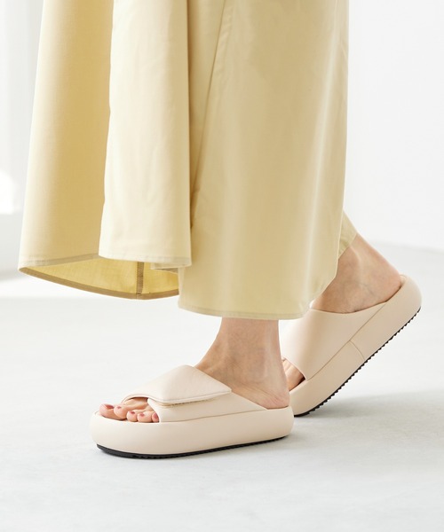 menue（メヌエ） 厚底 サンダル 夏 厚底 ふかふかパデットサンダル