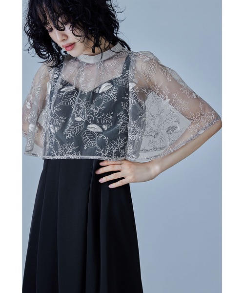 ★新品タグ付き★ ニアナ niana ボレロ&レースドレスセット niana ドレス リーフレースボレロセットドレス 結婚式