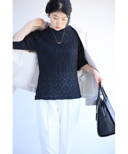 KUANDA トップス Tシャツ antiqua ドルマントップス レディース Tシャツ トップス 半袖