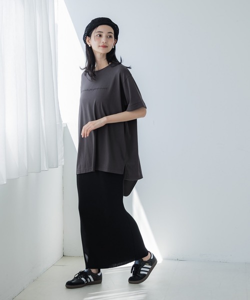 tシャツ バック刺繍ロゴスリットトップス「RL」 レディース 楽天市場】Tシャツ レディース 相良刺繍 ロールアップスリーブ