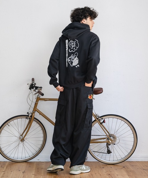 kaoyorinakami カーゴパンツ punch cat cargo pants / パンチキャット
