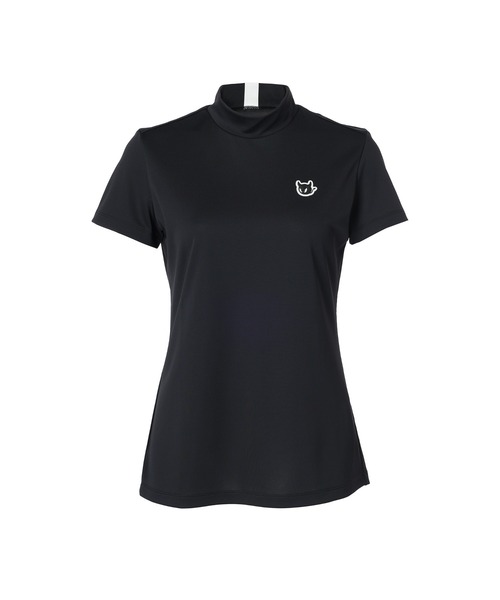 tシャツ WOMENS バックハニカム 半袖モックネック レディース
