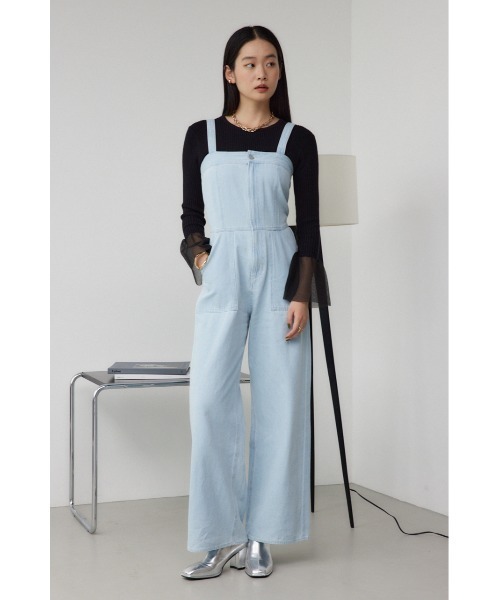 8/6限定！値下げ！タグ付き新品未使用MOUSSYデニム オールインワン MOUSSY（マウジー）の「BUSTIER DENIM オールインワン（つなぎ