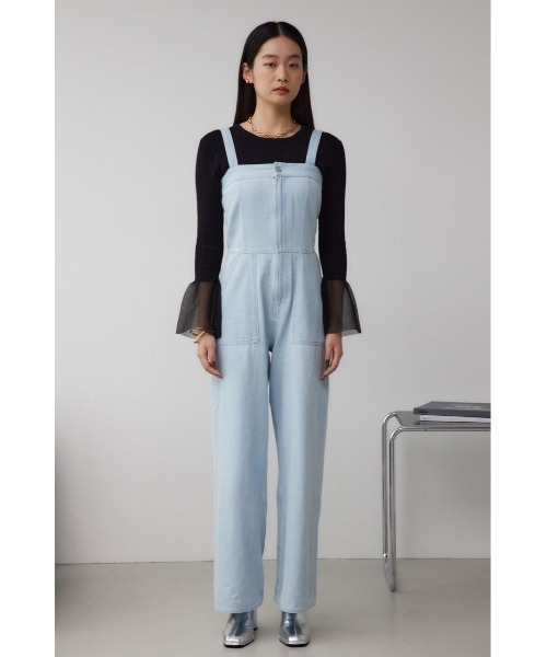 AZUL BY MOUSSY オールインワン デニムベアワイドオールインワン