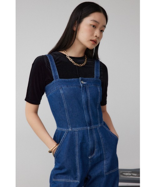 AZUL BY MOUSSY オールインワン デニムベアワイドオールインワン