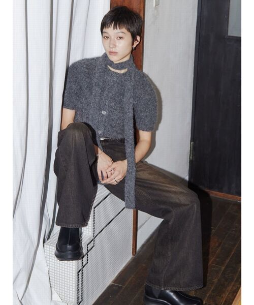 VEQUM カーディガン 「VEQUM」CREW NECK FLUFFY CD レディース