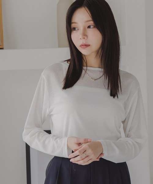 ニッセン tシャツ 「低身長/高身長サイズ有」スラブシアー