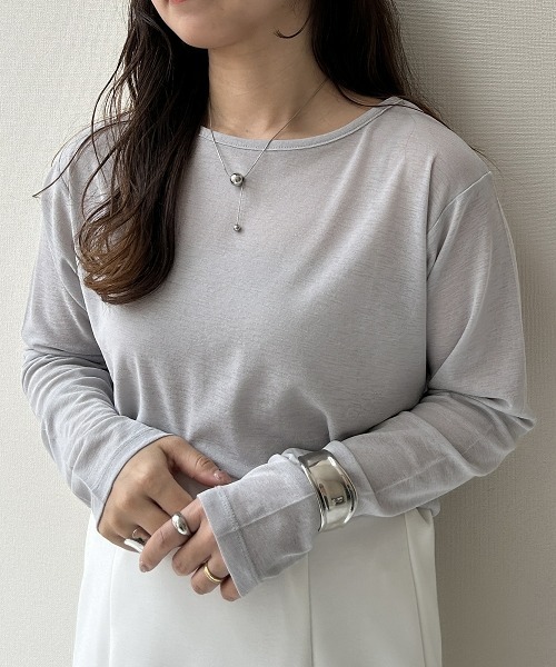 ニッセン tシャツ 「低身長/高身長サイズ有」スラブシアー