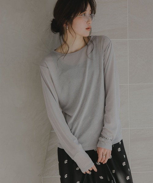 ニッセン（nissen） tシャツ 「低身長/高身長サイズ有」スラブシアー