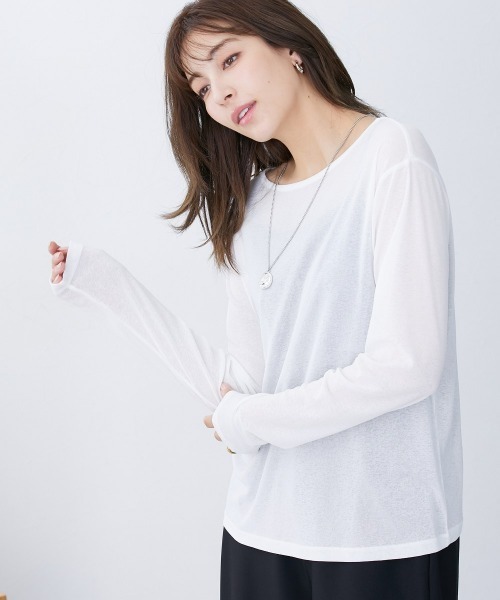ニッセン tシャツ 「低身長/高身長サイズ有」スラブシアー
