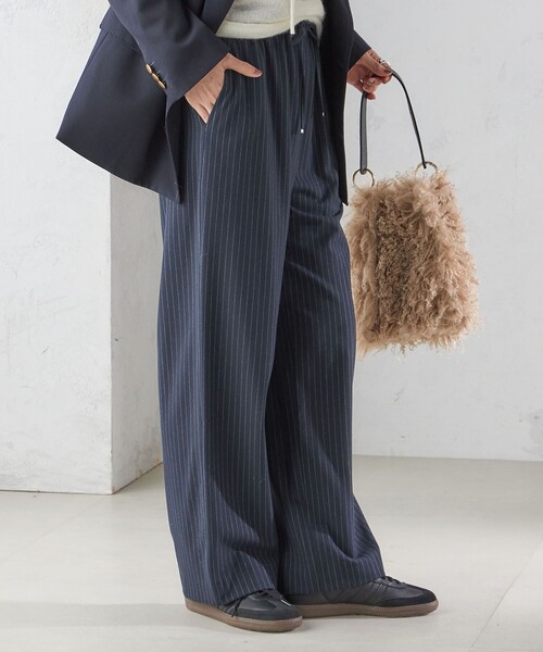 SHIPS（シップス） パンツ 「手洗い可能」両面起毛 ドロスト パンツ