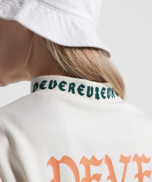 DEVEREUX GOLF tシャツ 半袖 ジャガードロゴモックネック半袖