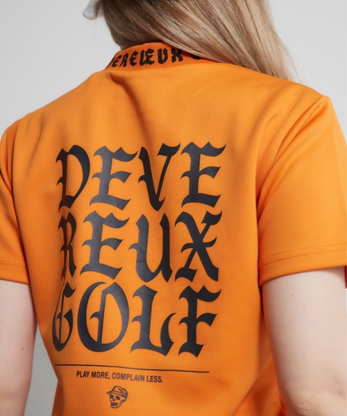 DEVEREUX GOLF tシャツ 半袖 ジャガードロゴモックネック半袖