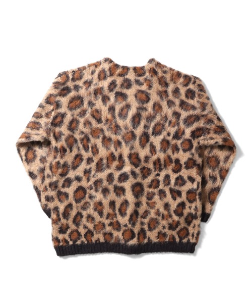 カーディガン HOUSTON woman ヒューストン ウーマン LEOPARD MOHAIR TOUCH CARDIGAN レオパード柄 モヘアタッ HOUSTON カーディガン woman ヒューストン ウーマン LEOPARD