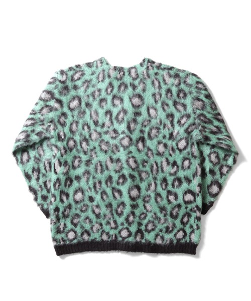 カーディガン HOUSTON woman ヒューストン ウーマン LEOPARD MOHAIR TOUCH CARDIGAN レオパード柄 モヘアタッ HOUSTON カーディガン woman ヒューストン ウーマン LEOPARD