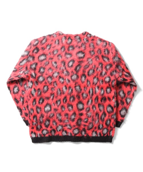 カーディガン HOUSTON woman ヒューストン ウーマン LEOPARD MOHAIR TOUCH CARDIGAN レオパード柄 モヘアタッ HOUSTON カーディガン woman ヒューストン ウーマン LEOPARD