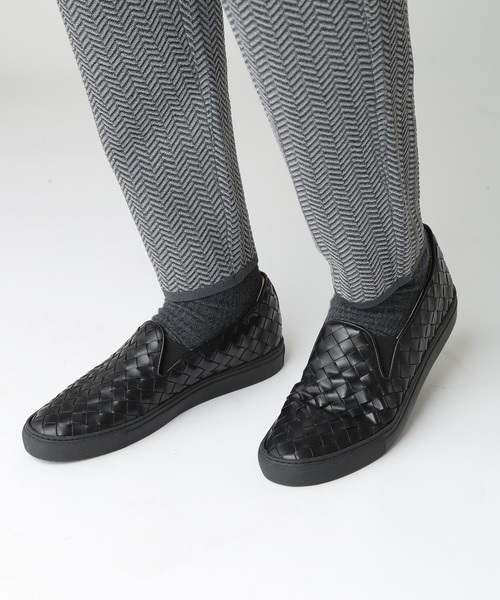 MEN'S BIGI（メンズビギ） スリッポン メッシュレザースニーカー