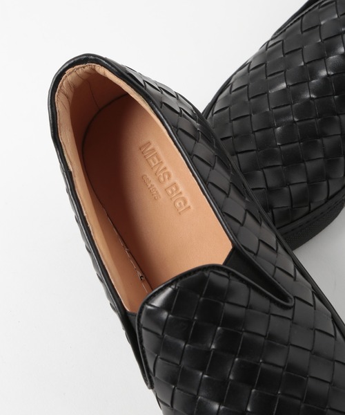 MEN'S BIGI（メンズビギ） スリッポン メッシュレザースニーカー