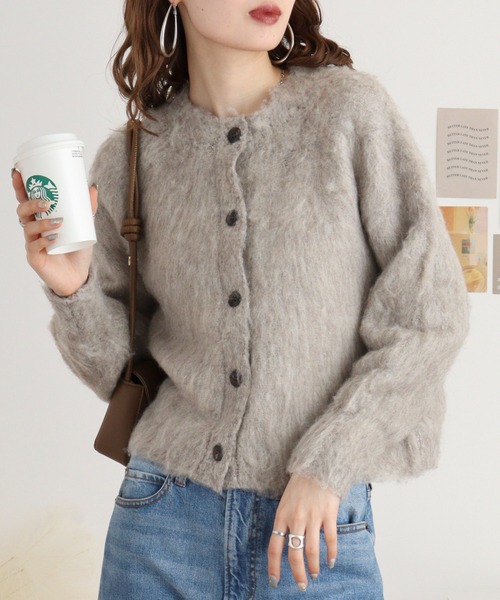 o7180 未使用　タグ付き　BRODIAEA　カシミヤ　ニット　カーディガン セール】BRODIAEA 洗えるカシミヤシリーズ カーディガン（ニット