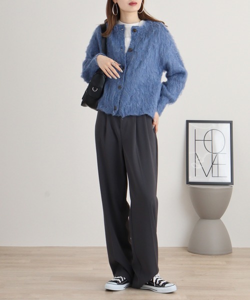 o7180 未使用　タグ付き　BRODIAEA　カシミヤ　ニット　カーディガン カーディガン BRODIAEA ふわふわニットカーディガン レディース