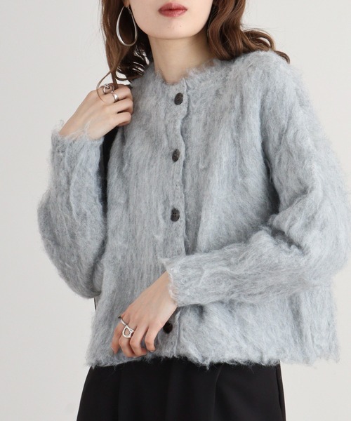 o7180 未使用　タグ付き　BRODIAEA　カシミヤ　ニット　カーディガン セール】BRODIAEA 洗えるカシミヤシリーズ カーディガン（ニット