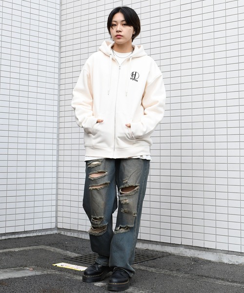 Starting Over パーカー graphic logo back print full zip