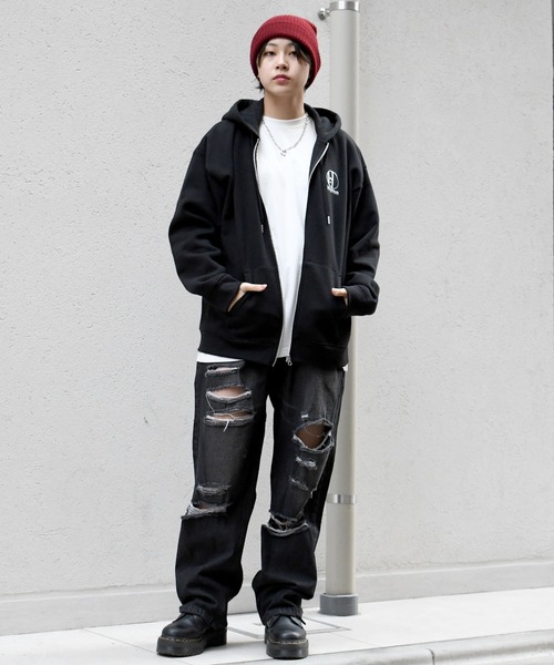 Starting Over パーカー graphic logo back print full zip