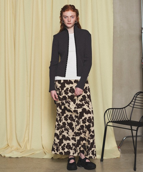 MAISON SPECIAL スカート COW Printed Maxi Skirt/COWプリント