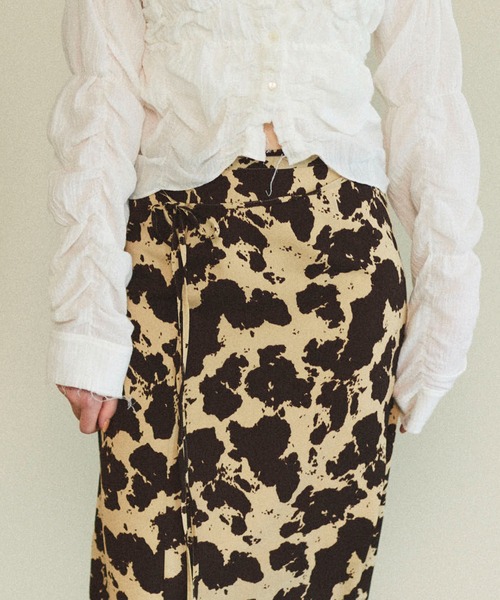MAISON SPECIAL スカート COW Printed Maxi Skirt/COWプリント