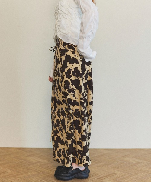 掲載5日迄メゾンスペシャルCOW Printedスカート36 MAISON SPECIAL スカート COW Printed Maxi Skirt/COWプリント
