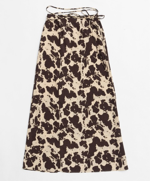 掲載5日迄メゾンスペシャルCOW Printedスカート36 MAISON SPECIAL スカート COW Printed Maxi Skirt/COWプリント