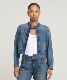 【G-Star RAW】MA-1 クロップド　アウター　Sサイズ　レディース G-STAR RAW デニムジャケット gジャン SHORT MOTO JACKET/デニム