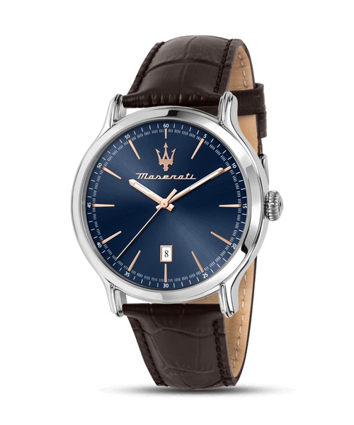Maserati エポカ 42mm ブルーダイヤル ブラウンレザー Maserati（マセラティ） 腕時計 「Maserati/マセラティ」エポカ - 42mm
