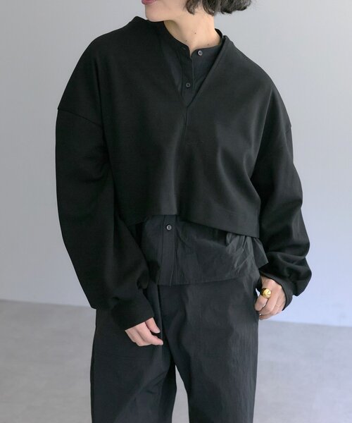 今季新作 【SUM1 STYLE(スミスタイル)】 Vネックプルオーバー ear PAPILLONNER トレーナー スウェット Vネックプルオーバー