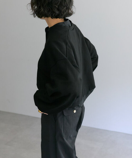 【SUM1 STYLE(スミスタイル)】 Vネックプルオーバー ear PAPILLONNER トレーナー スウェット Vネックプルオーバー