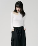 tシャツ one-shoulder cut a...の詳細画像2